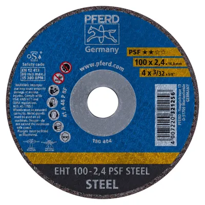 Produktbild von PFERD 61741116, Schneidedisk, Stahl, 10 cm, Jede Marke, Flache Mitte, 1,6 cm