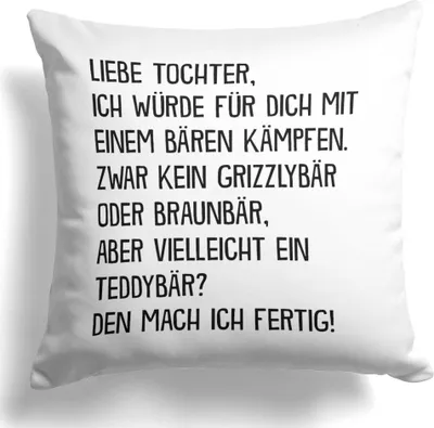 Produktbild von 22Feels Tochter Geschenk 18. Geburtstag Weihnachten Abitur Matura Mädchen Kissen Uni Abschluss Bachelor Master Konfirmation Firmung Deko Frauen Dekoration Wohnzimmer Schlafzimmer Couch
