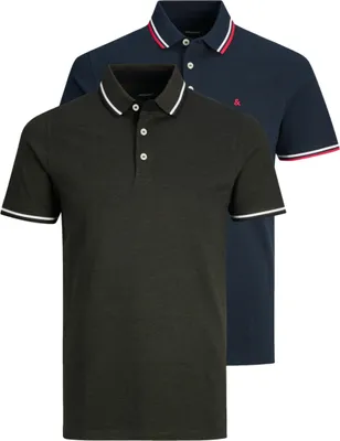 Produktbild von JACK & JONES JACK & JONES JJEPAULOS POLO SS 2PK MP NOOS Poloshirt für Herren - Größe XL