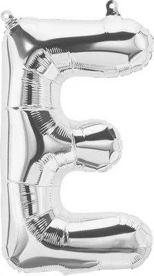 Produktbild von Folienballon Buchstabe E, silber, ca. 80 cm, für Luftbefüllung