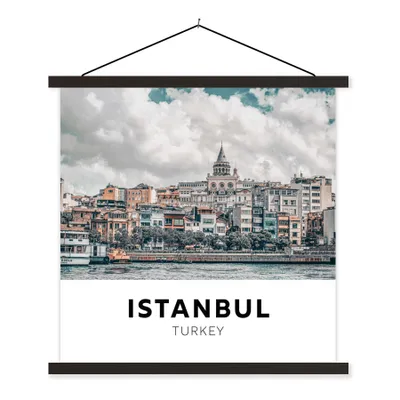 Produktbild von MuchoWow® Textilposter Istanbul - Türkei - Startseite 60x60 cm mit schwarzem Rahmen - Posteraufhänger