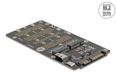 Produktbild von Konverter M.2 Key M/B SSD zu SFF-8654/SATA Adapter