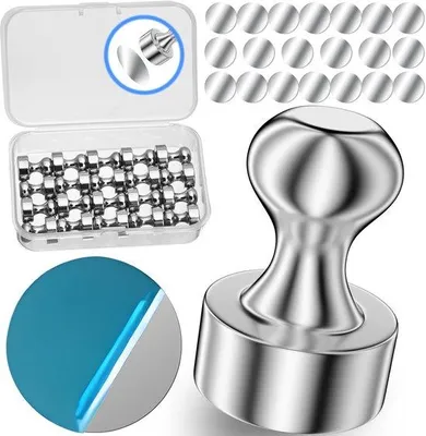 Image de Aimants en néodyme - 20 pièces - Plaques métalliques - 12 x 16 mm