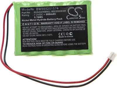 Produktbild von vhbw Akku Ersatz für Yale 802306063H, 60AAAH6BMJ für Alarmanlage, Alarmsystem (800 mAh, 7,2 V, NiMH)