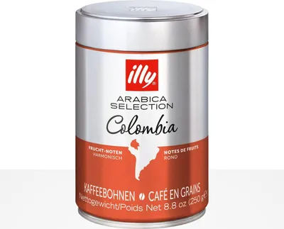 A can of illy coffee beans.
