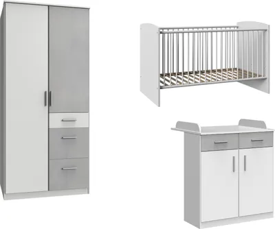 Produktbild von Babymöbel-Set >Joker< (B/H/T: 260x198x204 cm) in Weiß - 260x198x204cm (BxHxT)
