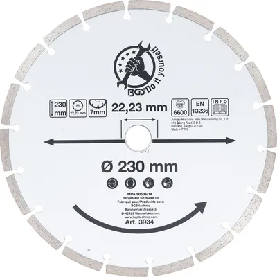 Produktbild von KRAFTMANN 3934 Segment-Trennscheibe für Trockenschnitt, 230 mm