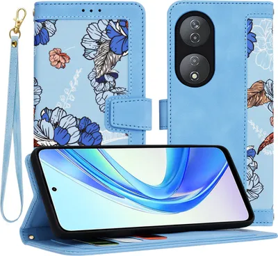 Produktbild von Techsuit FlipCraft Book Wallet Klapphülle mit Kabel für HONOR 90 Smart/X7b - Vibrant Blue