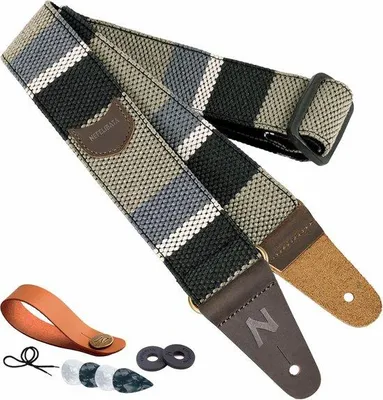 Produktbild von Gitarrengurt verstellbar mit Zubehör - Schwarz
