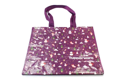 Zdjęcie produktu dla Torba na zakupy TUPPERWARE, świąteczna, fioletowa