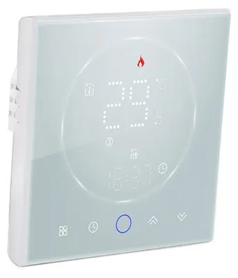 Image de Thermostat intelligent à LED, programmable sur 7 jours, panneau desans fil pour chauffage électrique, 95–240 V CA, blanc