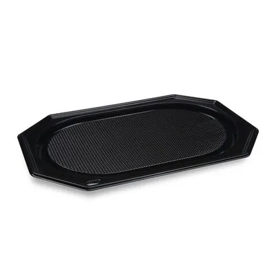 Produktbild von 10x Catering-Platte rPET oval schwarz 54 x 36 cm