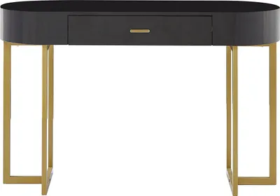 Produktbild von Konsolentisch mit 1 Schublade - Lackiertes MDF und Metall - Schwarz und Gold - TORELI by Pascal Morabito