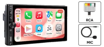 Immagine prodotto di Autoradio, schermo touchscreen capacitivo, integrazione smartphone, microfono RCA wireless K60