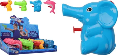 Produktbild von Wasserpistole Tiermotiv 11 cm, kleines buntes Wassergewehr für Kinder aus Kunststoff, 1 Stück