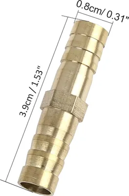 Image de Raccord Droit 8mm Raccord Cannelé Laiton Connecteur Adaptateur Tuyau Rallonge Air Eau Huile