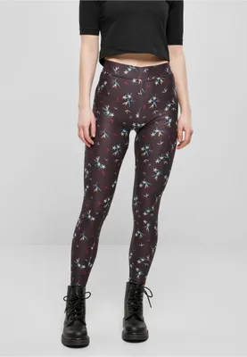 Zdjęcie produktu dla Dámské leginy Urban Classics Ladies Soft AOP Legginsy blackfloret - XS
