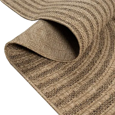 Produktbild von Moderner beige-brauner In- und Outdoor Teppich mit Bogenmuster Größe - 240 x 340 cm