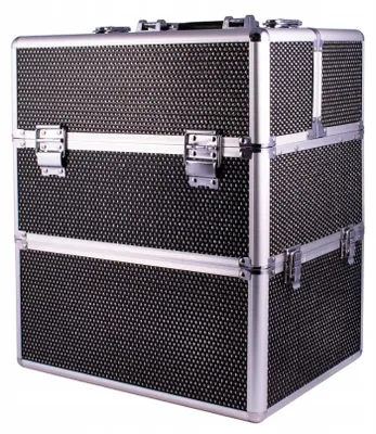 Produktbild von Kosmetikkoffer SUNONE schwarz 35x25x42 cm mit Fächern und Schlüsseln