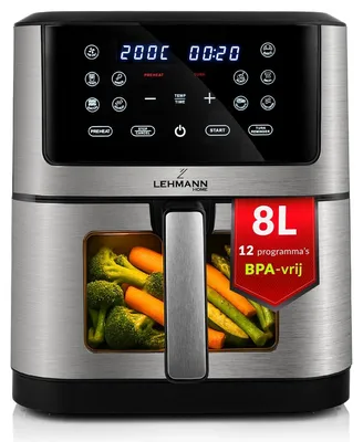 Zdjęcie produktu dla Frytkownica beztłuszczowa XXL - 8 l - 1800 W - 12 programów - Dwustrefowa - Okno podglądu
