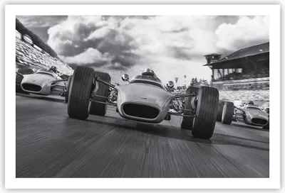 Produktbild von Poster - Poster ohne Rahmen - Formel 1 Schwarz und Weiß - 91,5x61 cm - Wand Bild - Wanddeko - Wandbilder - Kunstposter - Wandposter - Bilder - Kunstdruck - Wanddekoration - Wandbild - P2XAA91x61-4127