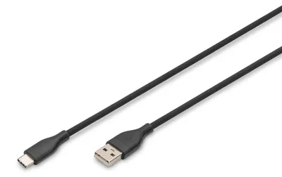 Obrázok produktu pre Digitus AK-300340-010-S, 1 m, USB A, USB C, USB 2.0, 0,48 Gbit/s, Čierna