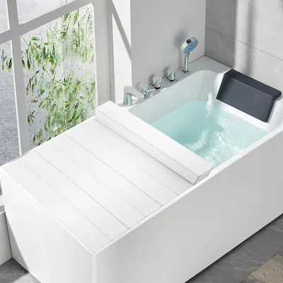 Image de Couverture pliable pour baignoire, 170 x 75 cm