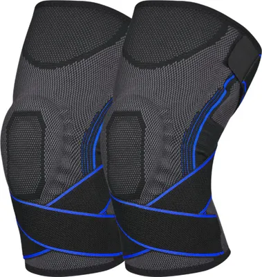 Obrázek produktu pro Sportovní chrániče kolen, protiskluzové, elastická nylonová ochrana, modré, velikost L