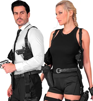Produktbild von Taktisches Schulsterholster – Schwarzes Holster für Polizei-, SWAT- & Agenten-Kostüme