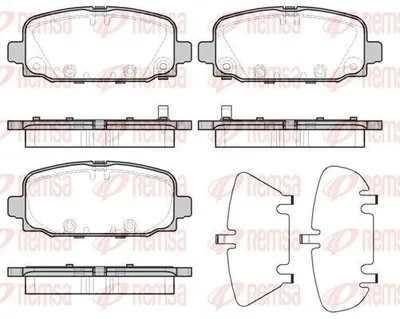 Produktbild von REMSA Bremsbeläge Satz Hinten Bremsklötze für JEEP Compass (MP, M6) 1796.02
