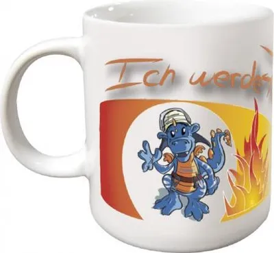 Produktbild von Keramiktasse Tasse mit Aufdruck Ich werde Feuerwehrmann 57443 weiß