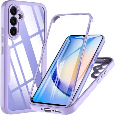 Immagine prodotto di Custodia per Samsung Galaxy A34 5G, protezione a 360 gradi, resistente agli urti, colore viola