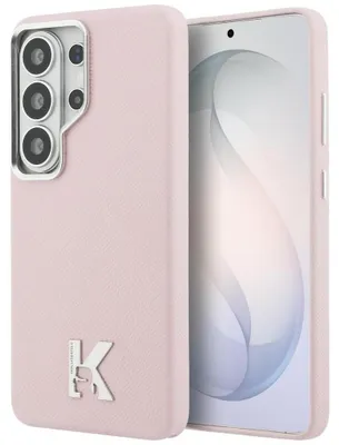 Zdjęcie produktu dla Etui z metalowym logo Karl Lagerfeld MagSafe do Samsung Galaxy S26 Ultra - różowe