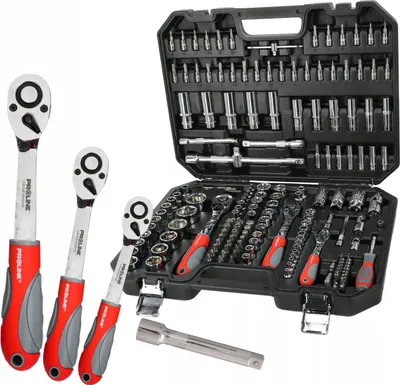 Obrázek produktu pro Proline Steckschlüsselsatz 179 Teile Crv Torx Hex 1/4" 3/8" 1/2"