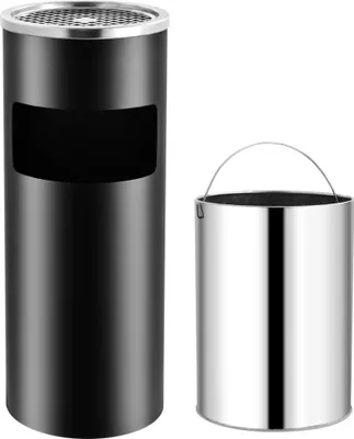 Produktbild von Standaschenbecher 30 L Stahl Schwarz