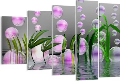 Produktbild von Bild auf Leinwand - Leinwandbild - Computer Grafik Blase - 150x100cm - Wand Bild - Wanddeko - Leinwanddruck - Bilder - Kunstdruck - Wanddekoration - Leinwand bilder - Wandkunst - EG150x100-2329
