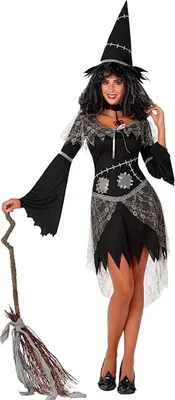 Produktbild von Atosa Spinnennetz Hexenkostüm Schwarz XS-S Schwarz XS-S