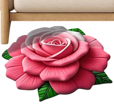 Image de Tapis de bain absorbant avec motif floral
