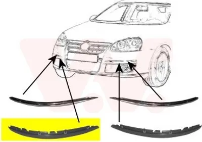 Produktbild von VAN WEZEL 5886482 Stoßstangen-Abdeckung Vorne Rechts für VW Golf V Variant (1K5) Jetta Mk5 (1K)