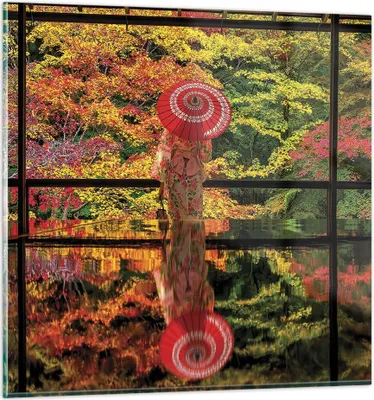 Produktbild von Bilder auf glas - Einteilig - Tubikoin Tempel Die Farben - 70x70cm - Glasbilder - Wandbilder - Bilder - zum Aufhängen bereit - Wanddekoration aus Glas - Glas Bilder - Wandbild auf Glas - GAC70x70-4485