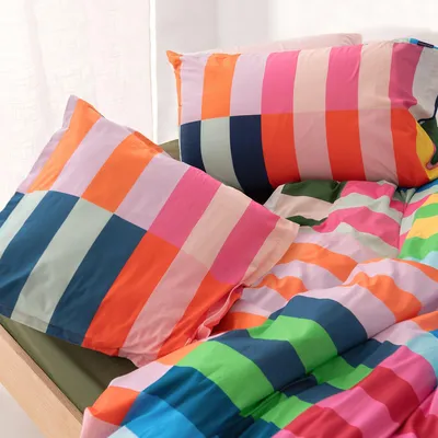 Produktbild von Color pop Kissenbezug 80x80 cm 100% Baumwolle Hergestellt in Europa