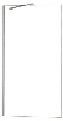 Produktbild von Duschspa 80x140cm Badewannenaufsatz Glas, Duschwand für Badewanne, feststehender 6mm NANO ESG-Sicherheitsglas Spritzschutz für Badewanne, mit 45cm Stützstange