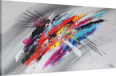 Immagine prodotto di Monica Mirafiori I 100% DIPINTO A MANO I Quadro "Multicolor" 120x60cm | Quadro dipinto a mano | Quadro acrilico | Quadro acrilico molto grande I Quadri d'arte moderna I Quadri d'arte