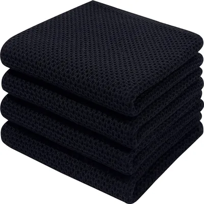 Produktbild von OKWISH 4er Handtuch-Set Handtücher34*73cm,Schwarz