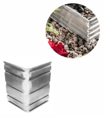 Image de Angle 90 degrés pour Bordures de jardin Green Universe 10 cm | Bordure Jardin | Bordure jardin metal