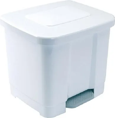 Produktbild von Plasticforte Treteimer - 2-Fach - weis - 35L