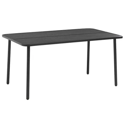 Immagine prodotto di set da pranzo da giardino 7 pezzi acciaio grigio scuro