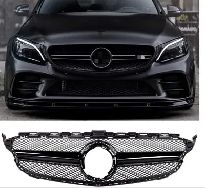 Obrázek produktu pro Lesklá černá mřížka chladiče je vhodná pro Mercedes C W205 S205 MOPF (ne AMG)