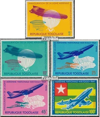 Produktbild von Briefmarken Togo 1964 Mi 441A-445A (kompl.Ausg.) postfrisch Fluggesellschaft