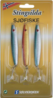 Produktbild von Solvkroken Stingsilda - 3 Pilker, Gewicht / Länge / Hakengröße:40g - 8.0cm - Gr. 2